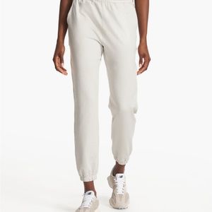 Vuori Cream Joggers with Elastic Waistband and Tapered Legs